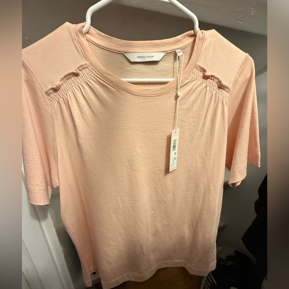 Rebecca Taylor Blush Short Sleeve Top